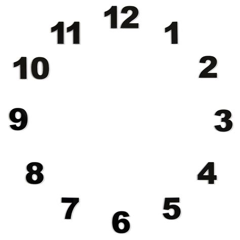 Clock Numbers Printable